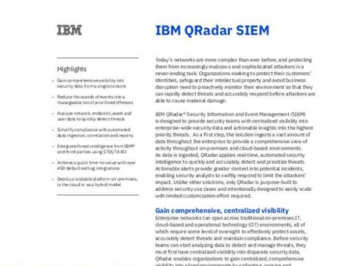 IBM QRadar SIEM