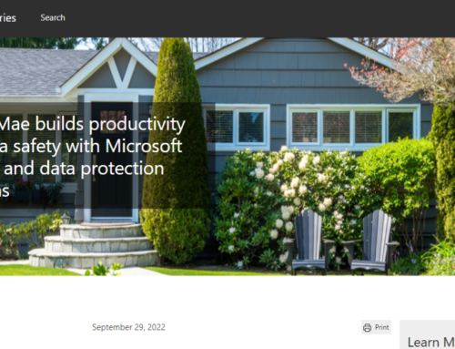 Fannie Mae Builds Productivity and Data Safety with Microsoft Security and Data Protection Solutions